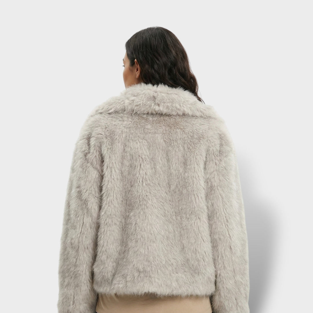 Veste Fausse Fourrure Luxe Femme