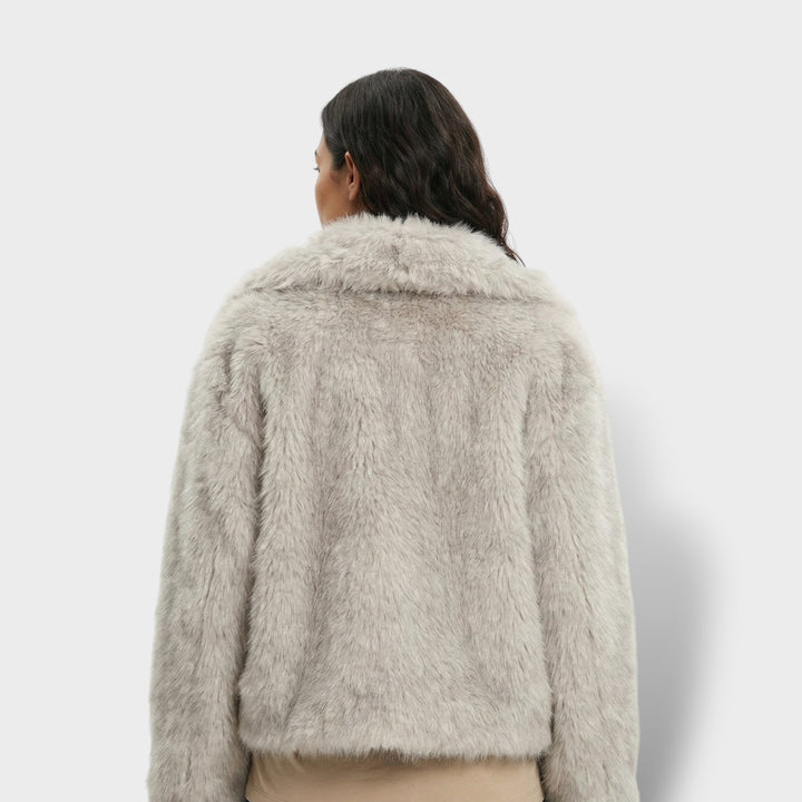 Veste Fausse Fourrure Luxe Femme
