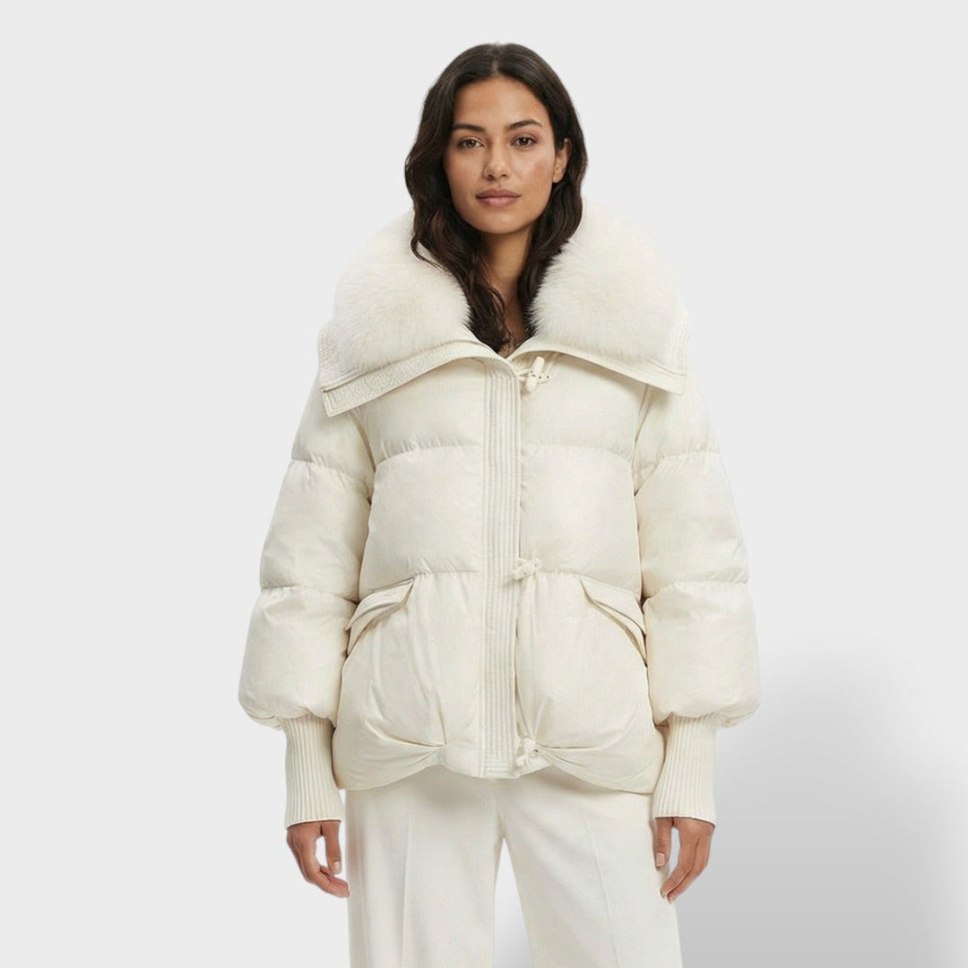 Veste Matelassée Col Fourrure Femme