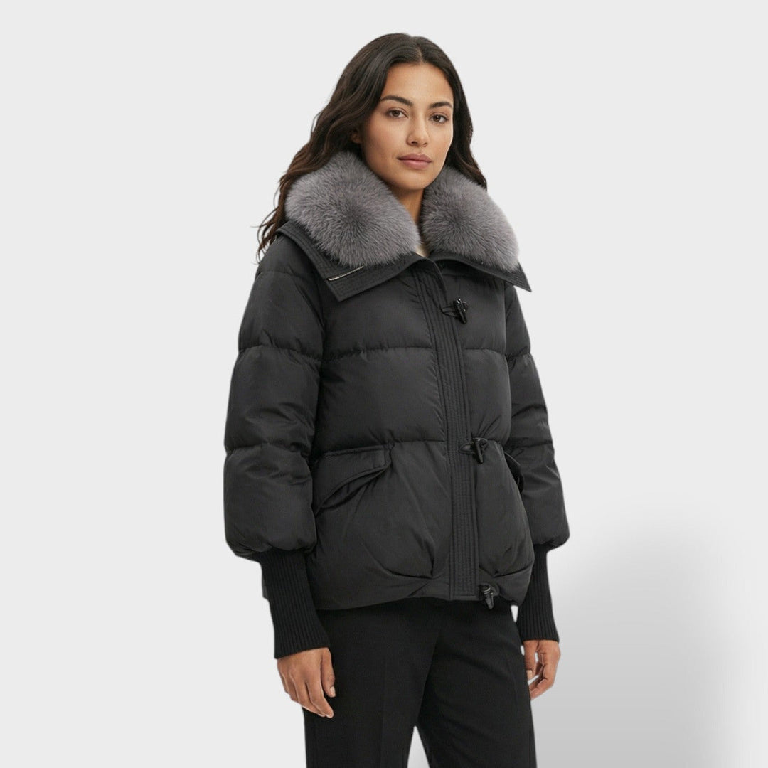 Veste Matelassée Col Fourrure Femme