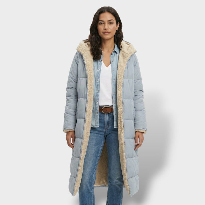 Manteau Long Matelassé Hiver Femme