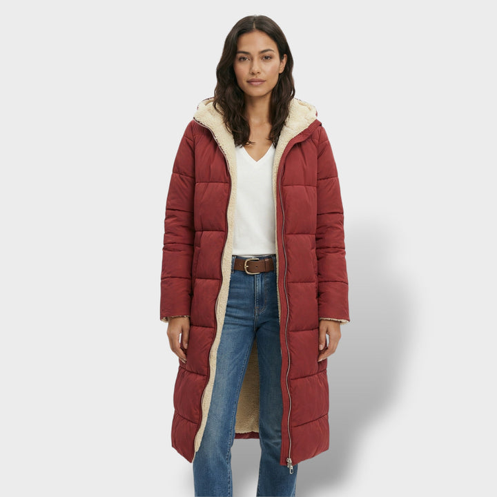 Manteau Long Matelassé Hiver Femme