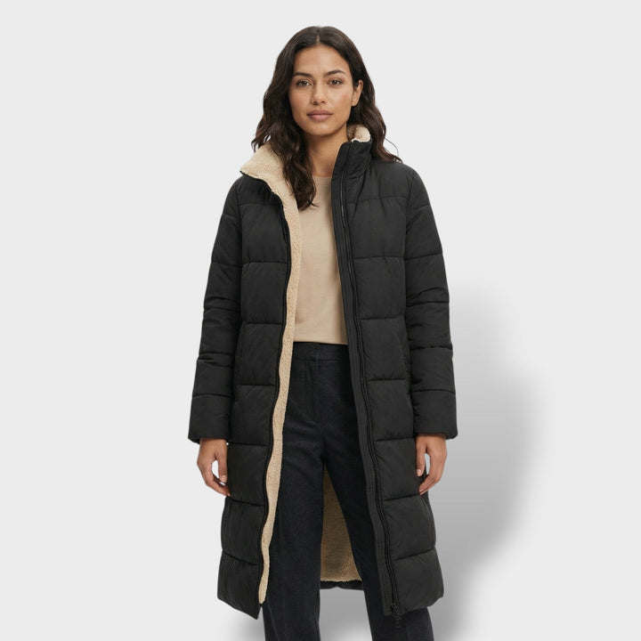 Manteau Long Matelassé Hiver Femme
