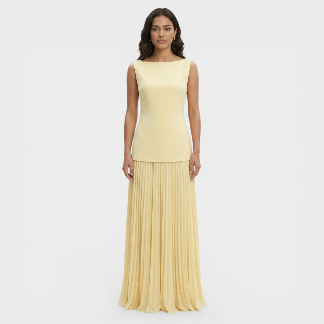 Ensemble Deux Pièces Robe Plissée