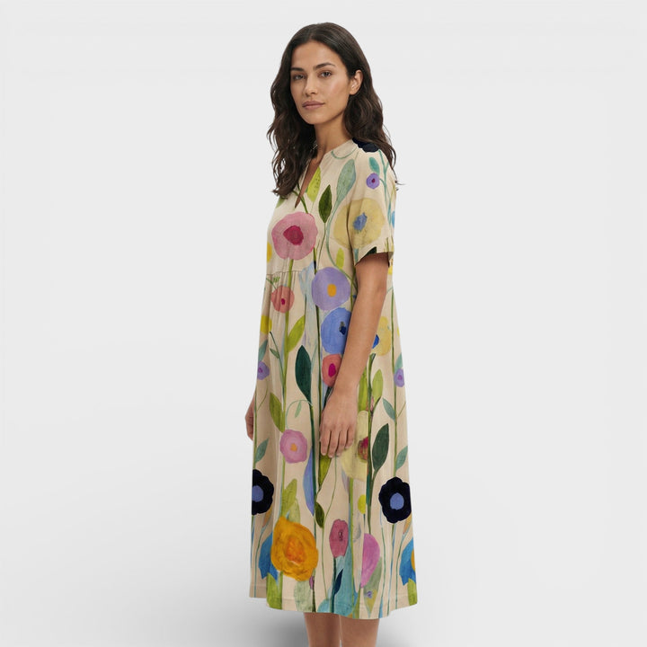 Robe Florale Décolleté V Femme