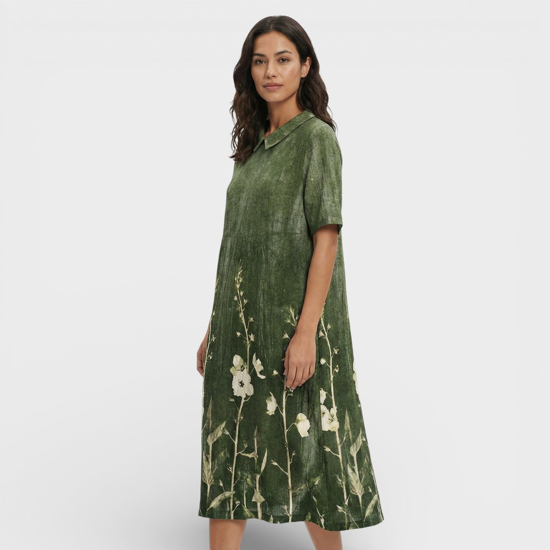 Robe Florale Décolleté V Femme