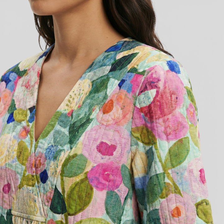 Robe Florale Décolleté V Femme