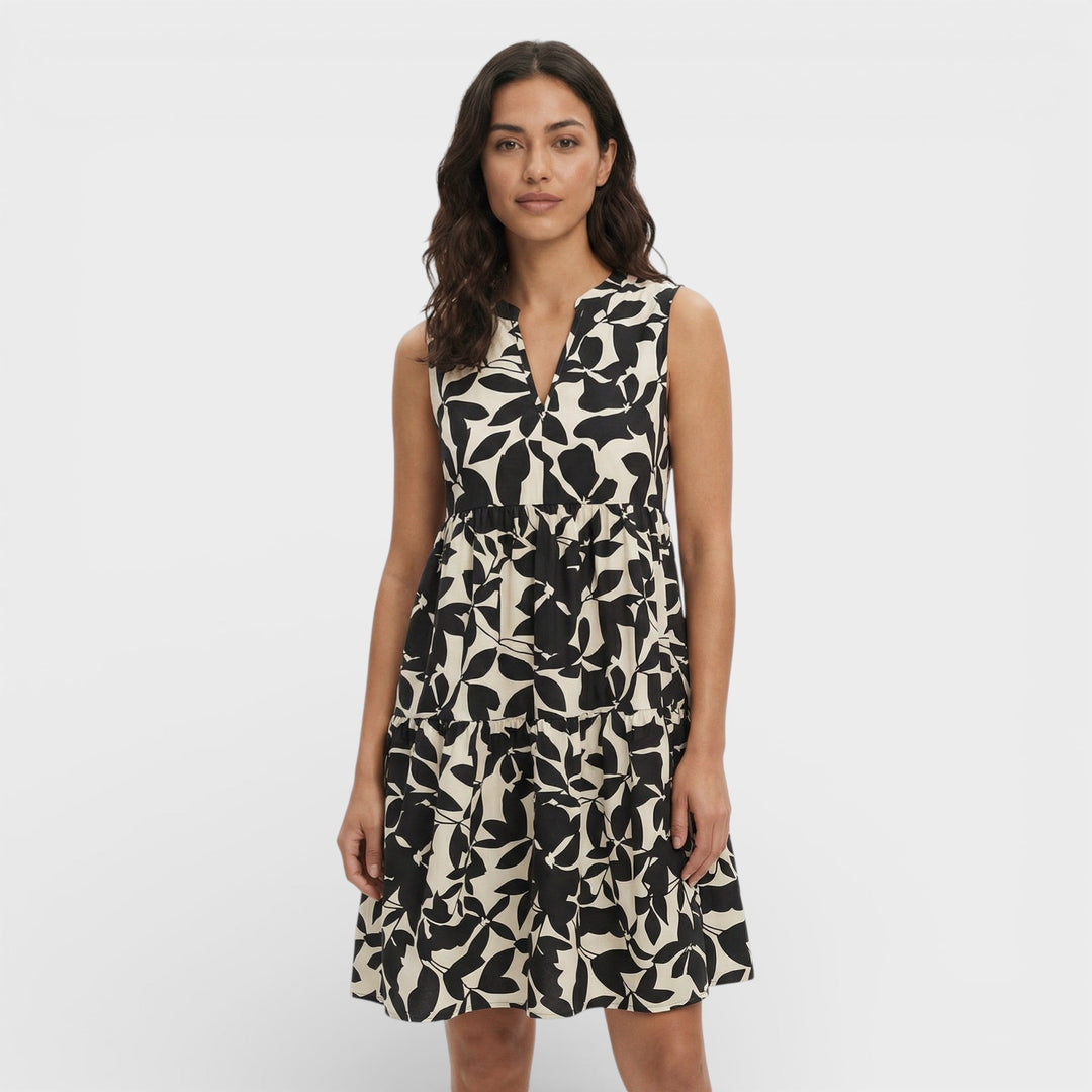 Robe Imprimée Décolleté V Femme