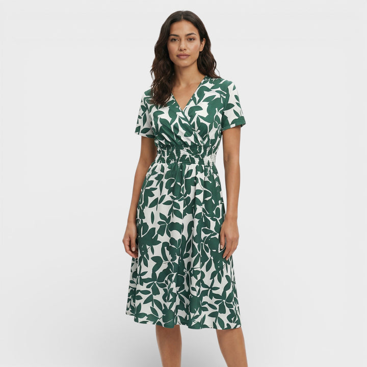 Robe Imprimée Décolleté V Femme