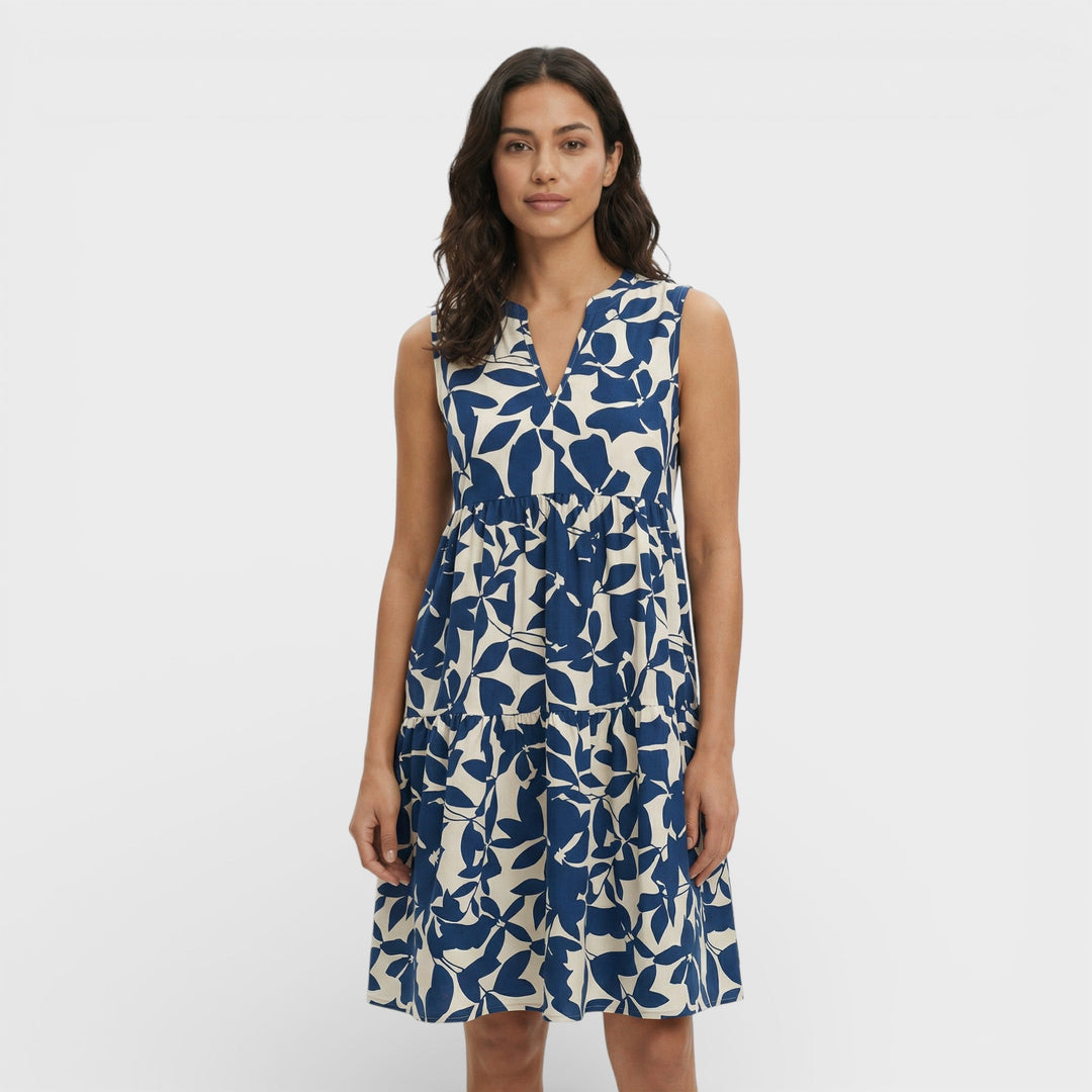 Robe Imprimée Décolleté V Femme