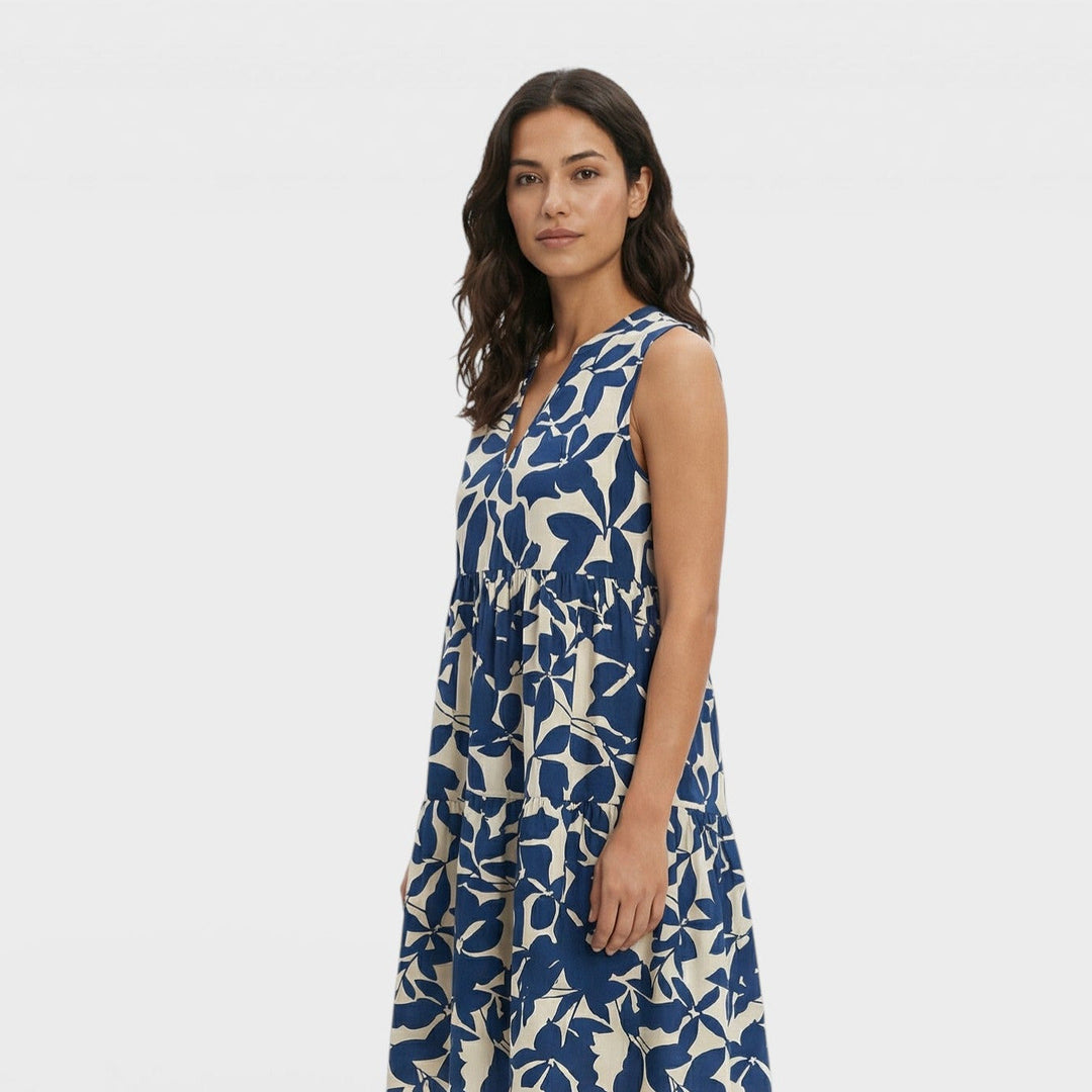 Robe Imprimée Décolleté V Femme