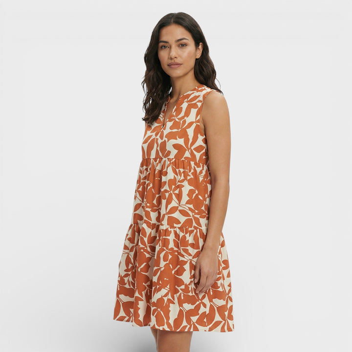 Robe Imprimée Décolleté V Femme