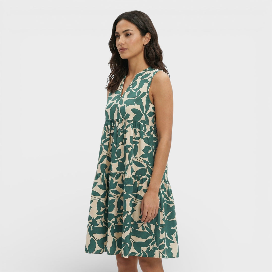 Robe Imprimée Décolleté V Femme