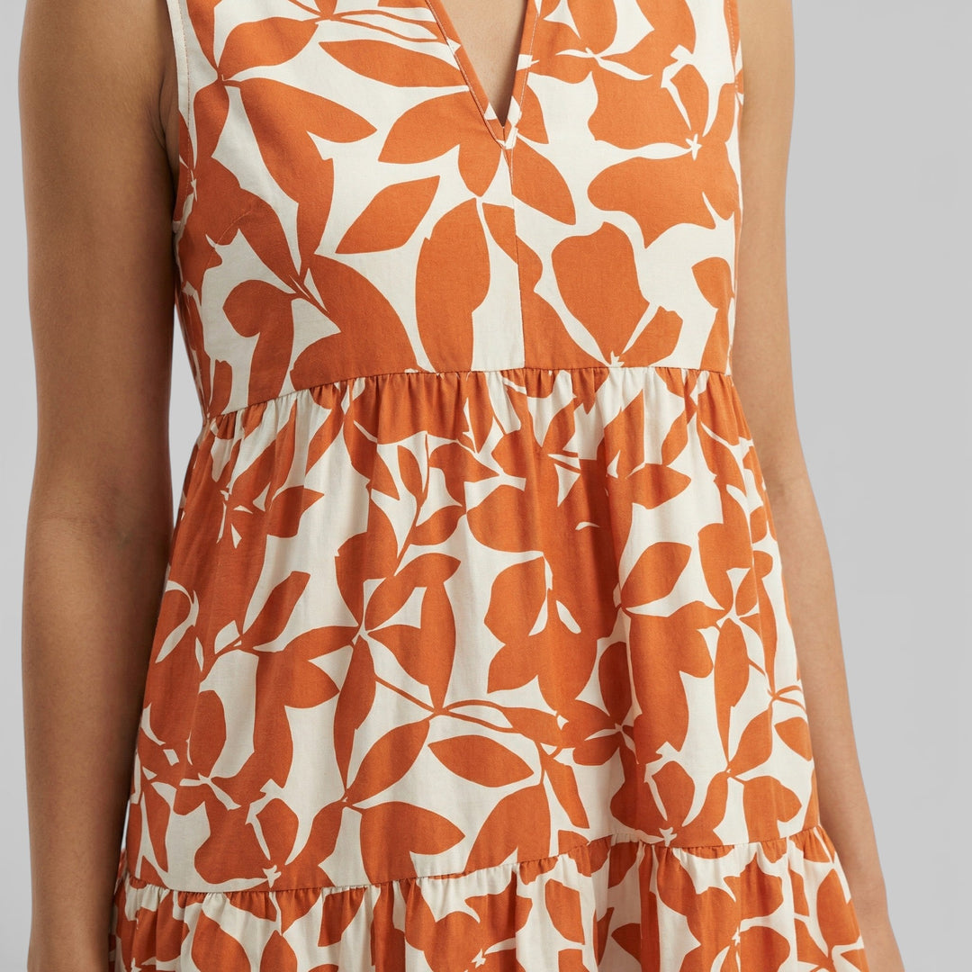 Robe Imprimée Décolleté V Femme