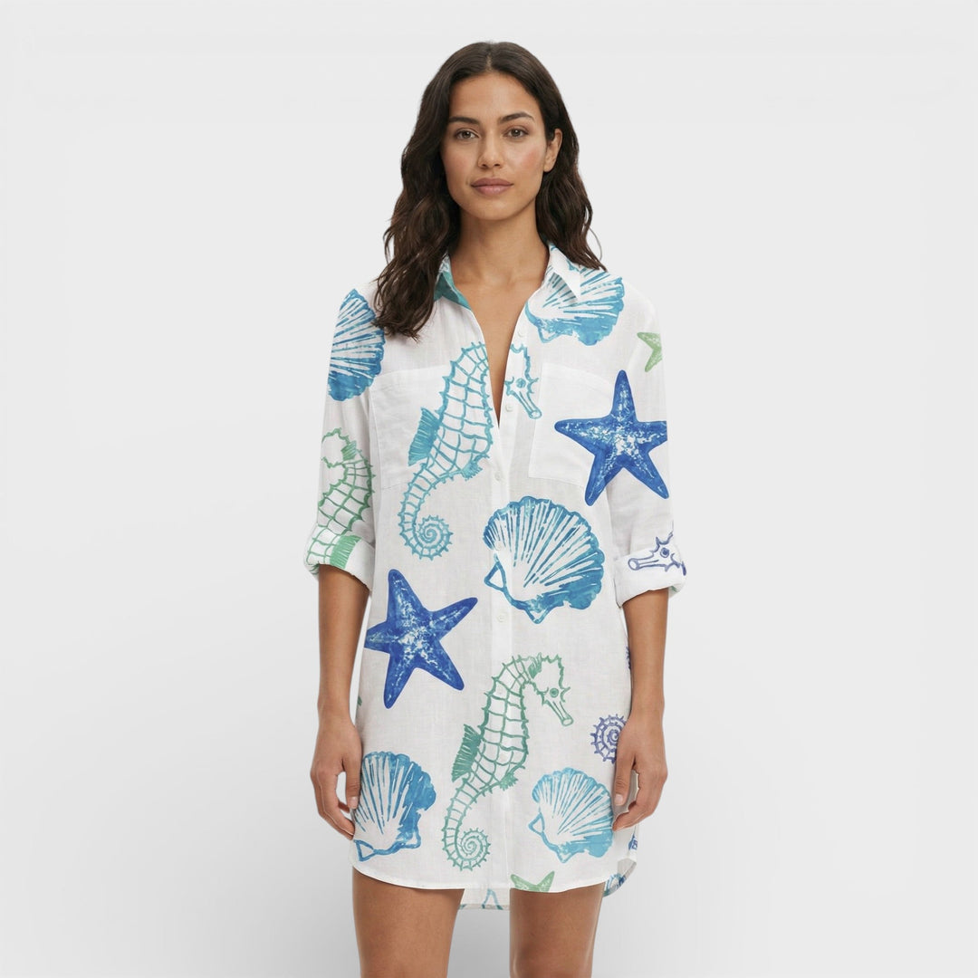 Robe Chemise Longue Femme Boutons