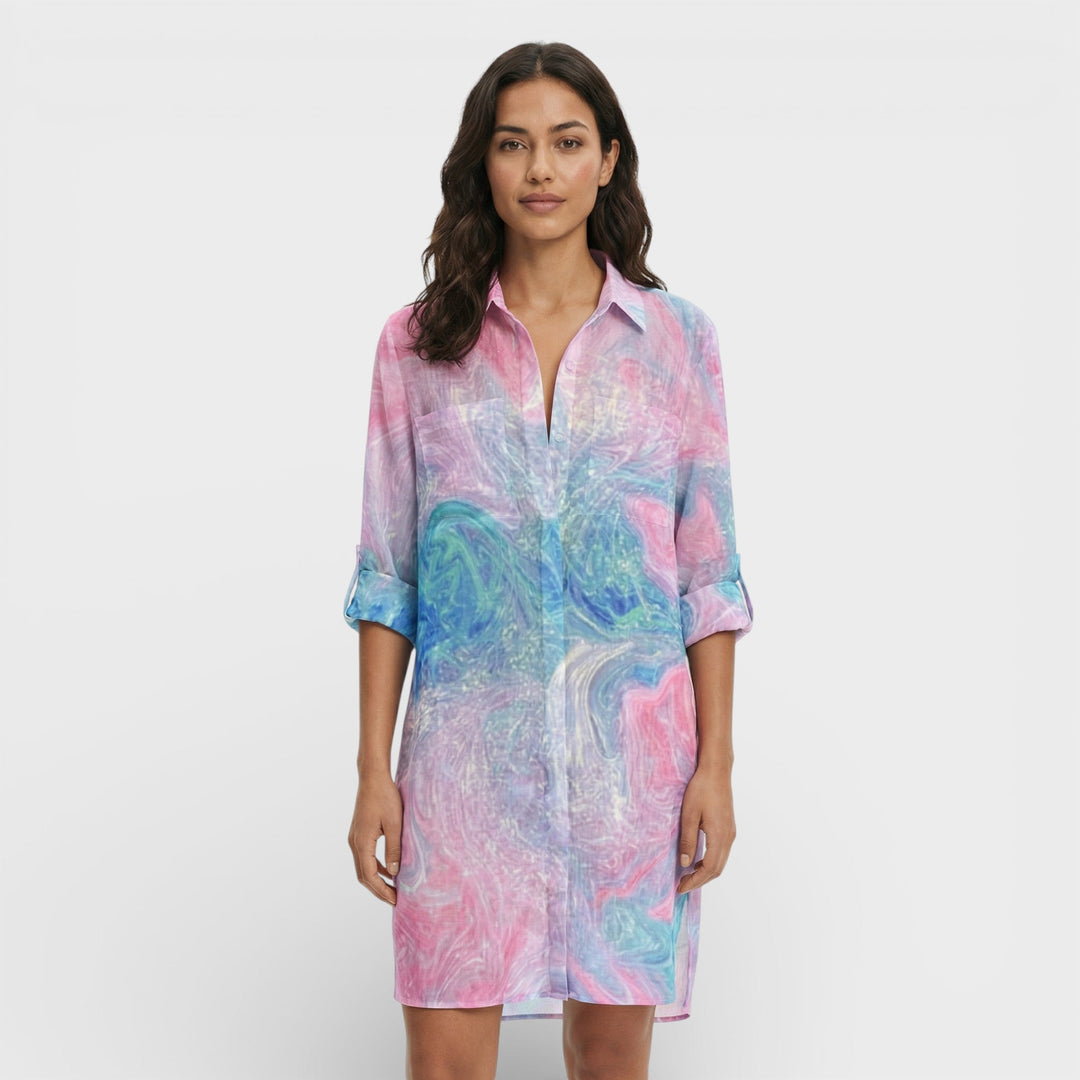 Robe Chemise Longue Femme Boutons