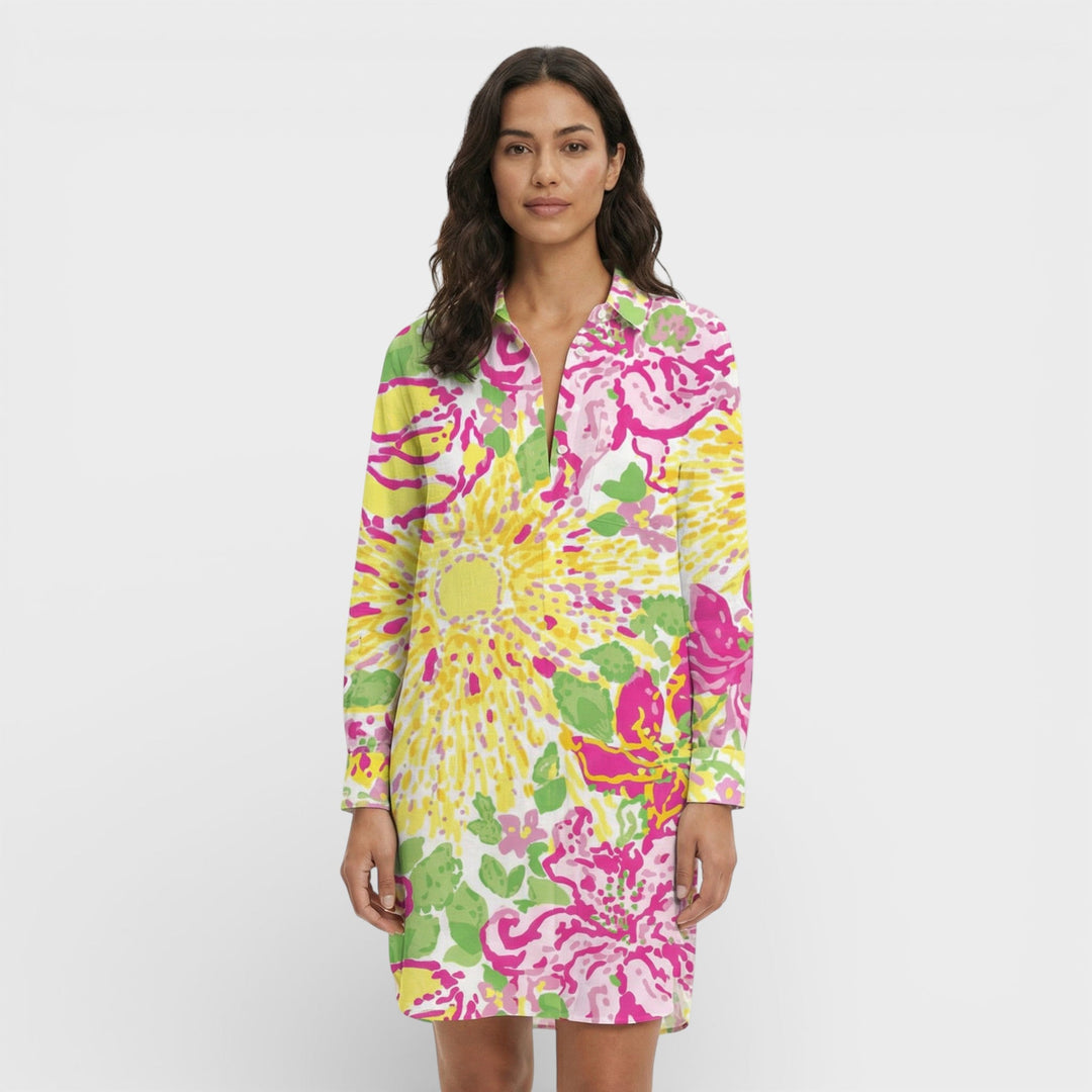 Robe Chemise Longue Femme Boutons