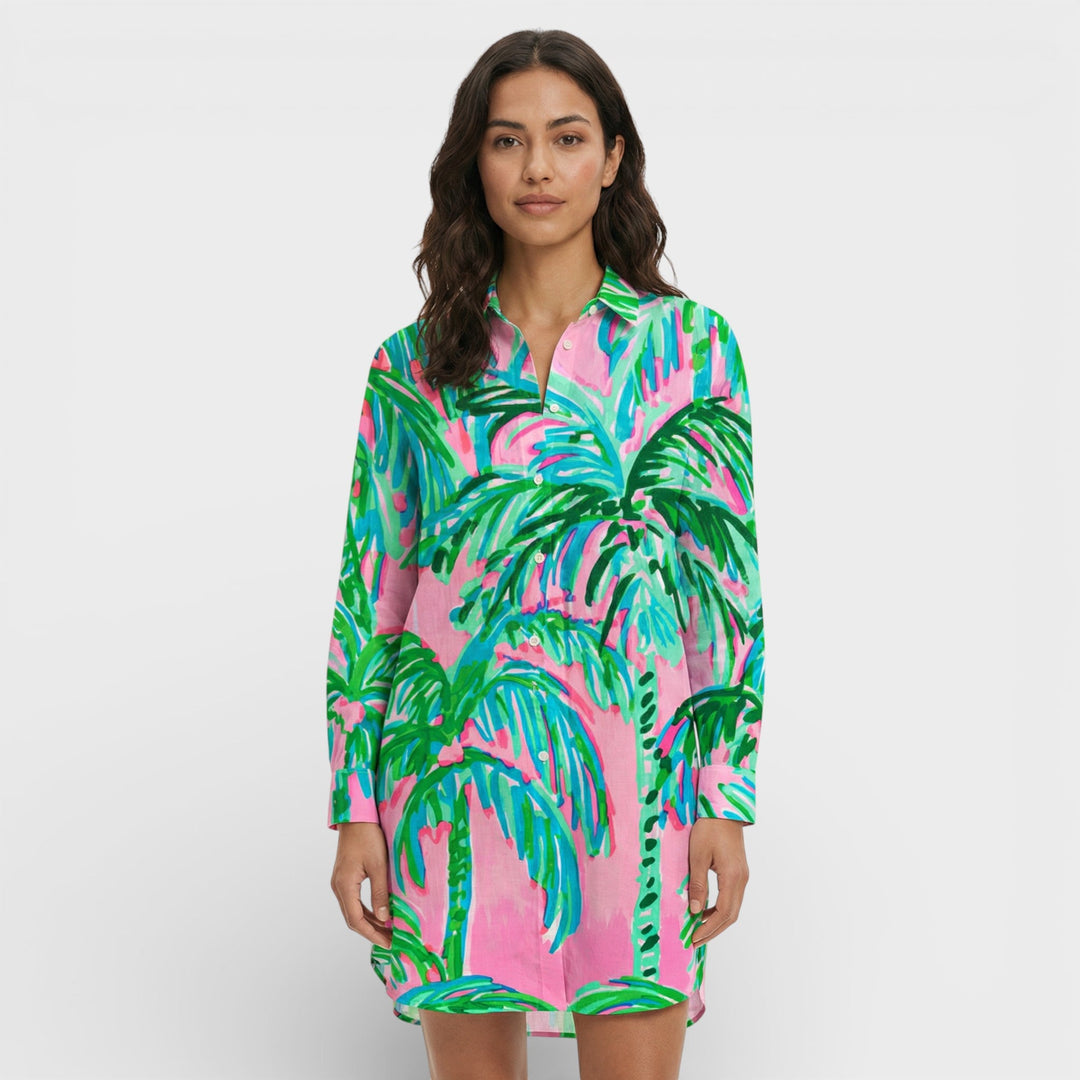 Robe Chemise Longue Femme Boutons