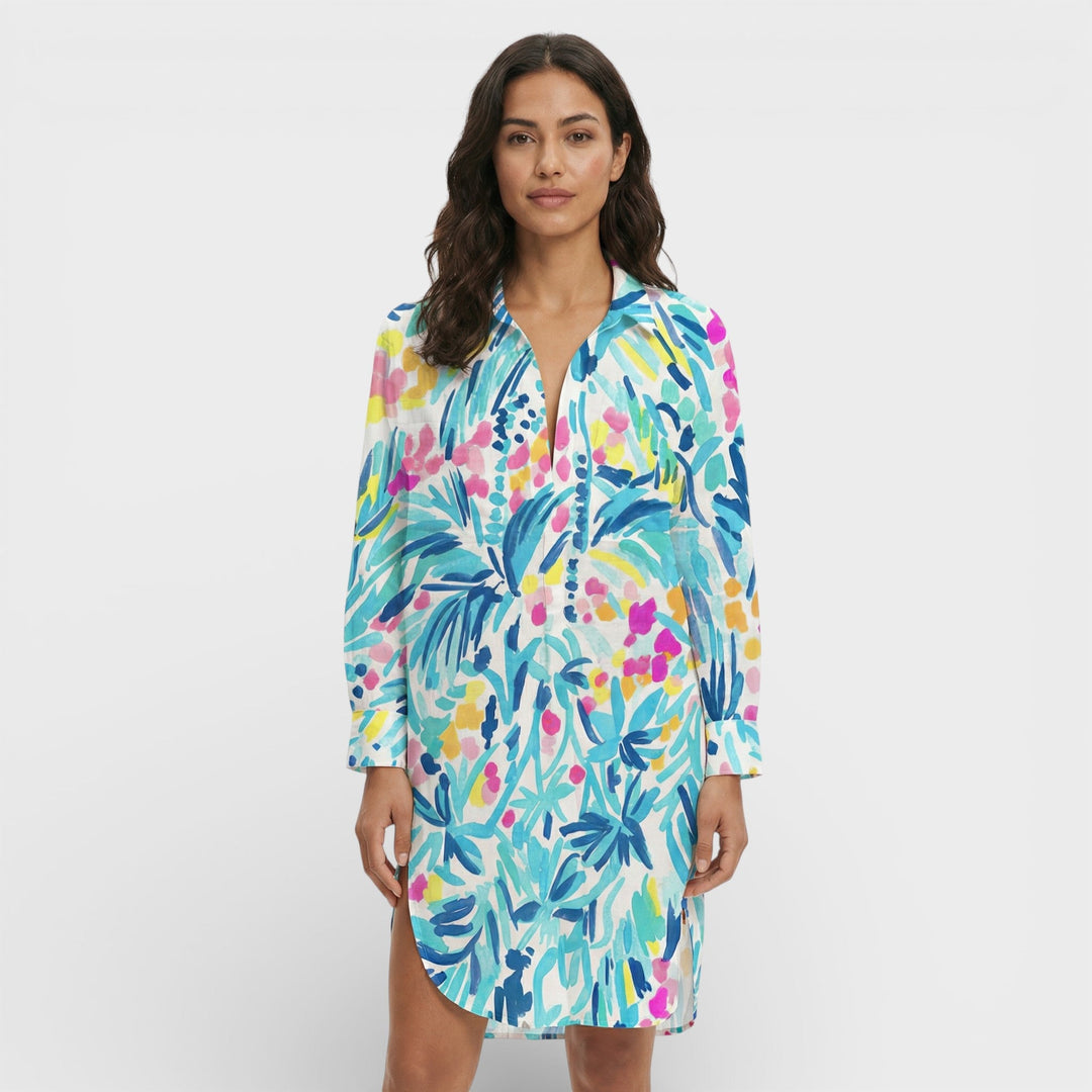 Robe Chemise Longue Femme Boutons