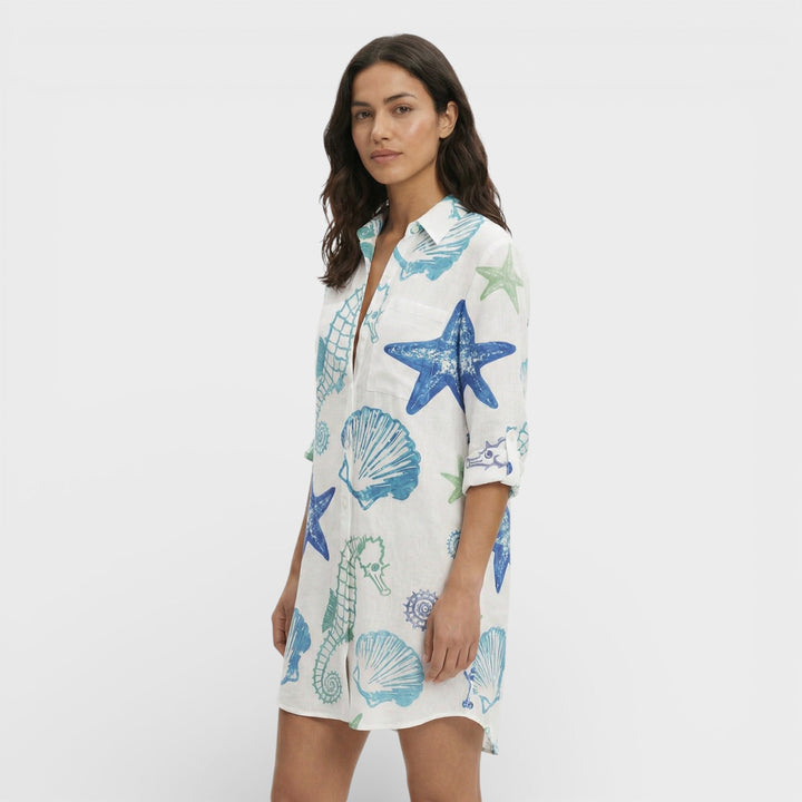 Robe Chemise Longue Femme Boutons