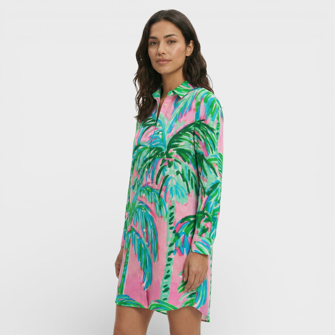 Robe Chemise Longue Femme Boutons