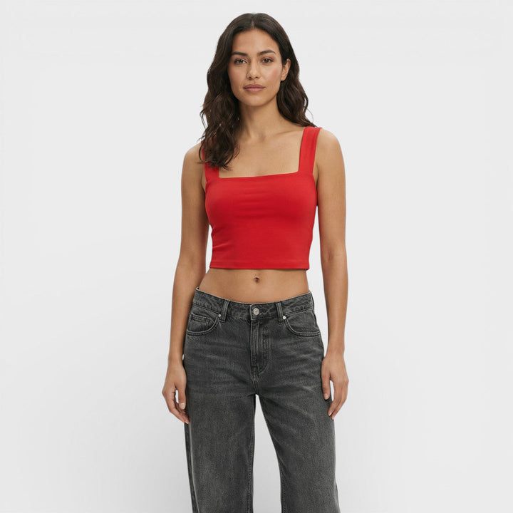 Top Court Décolleté Carré Femme