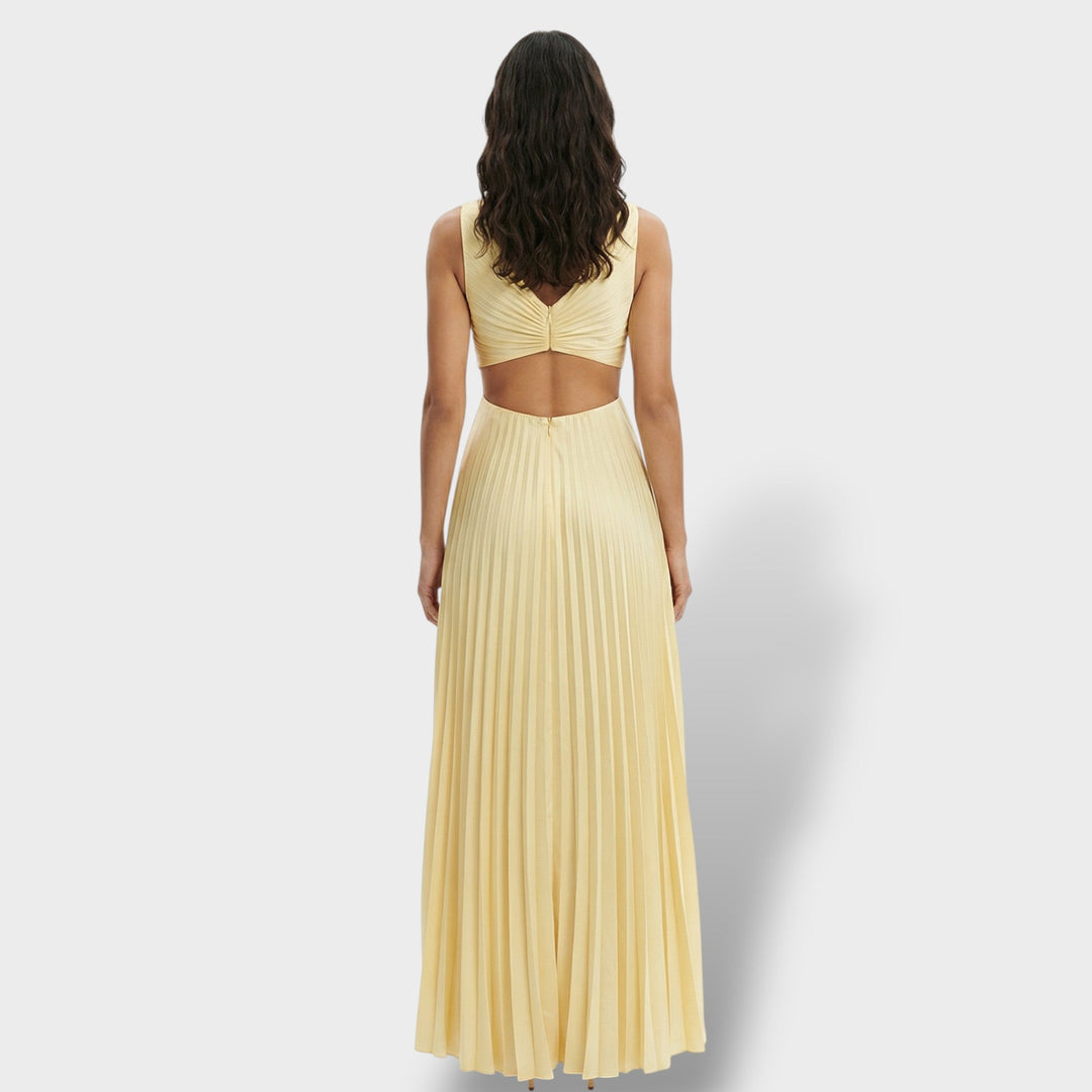 Robe Midi Plissée Élégante Femme
