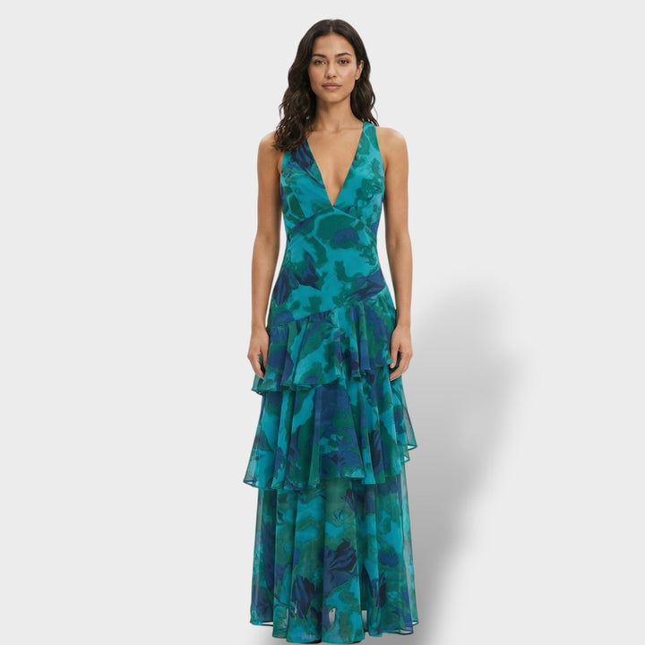 Robe Longue Élégante Décolleté V