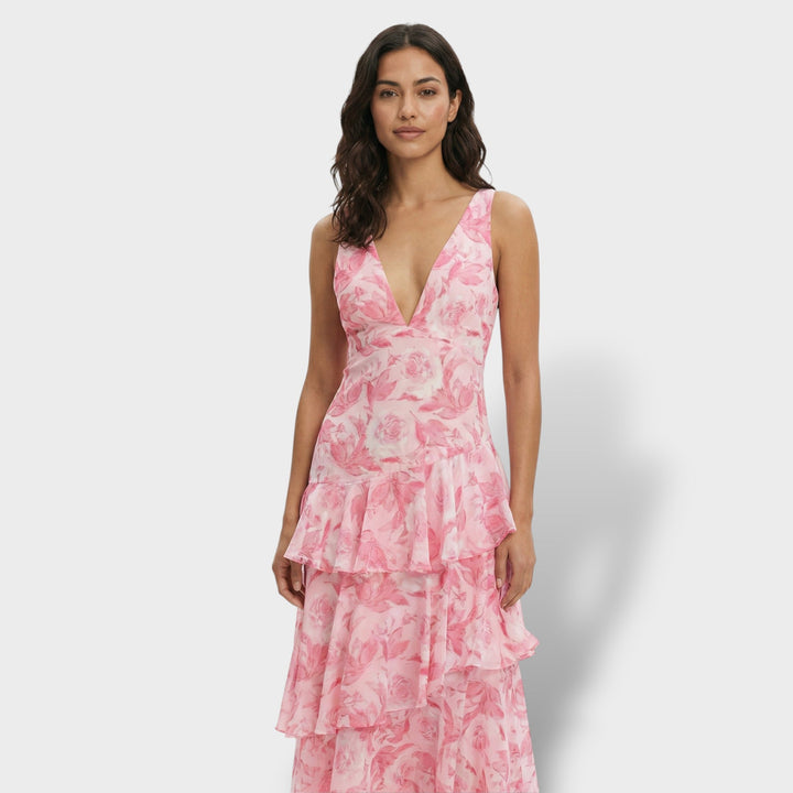 Robe Longue Élégante Décolleté V