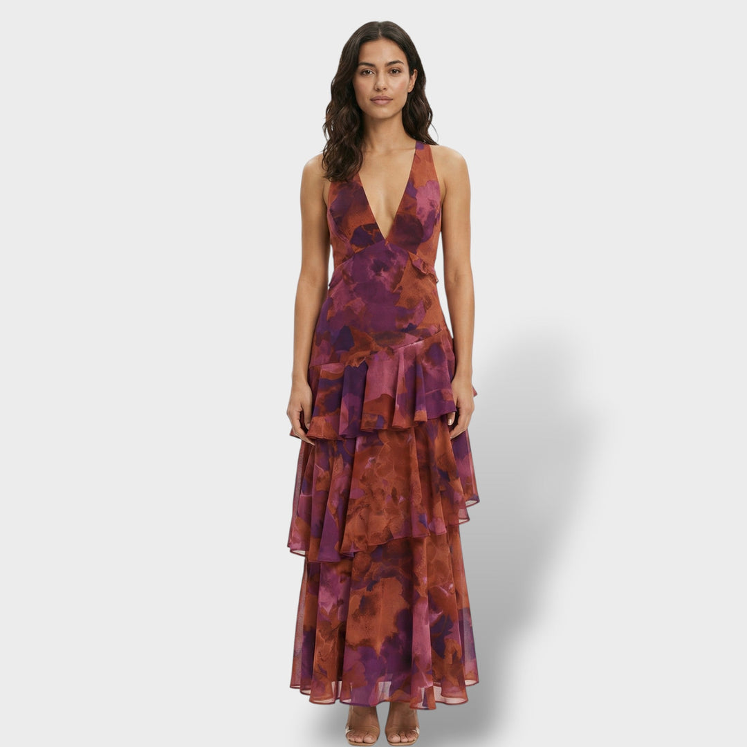 Robe Longue Élégante Décolleté V