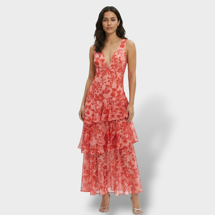 Robe Longue Élégante Décolleté V