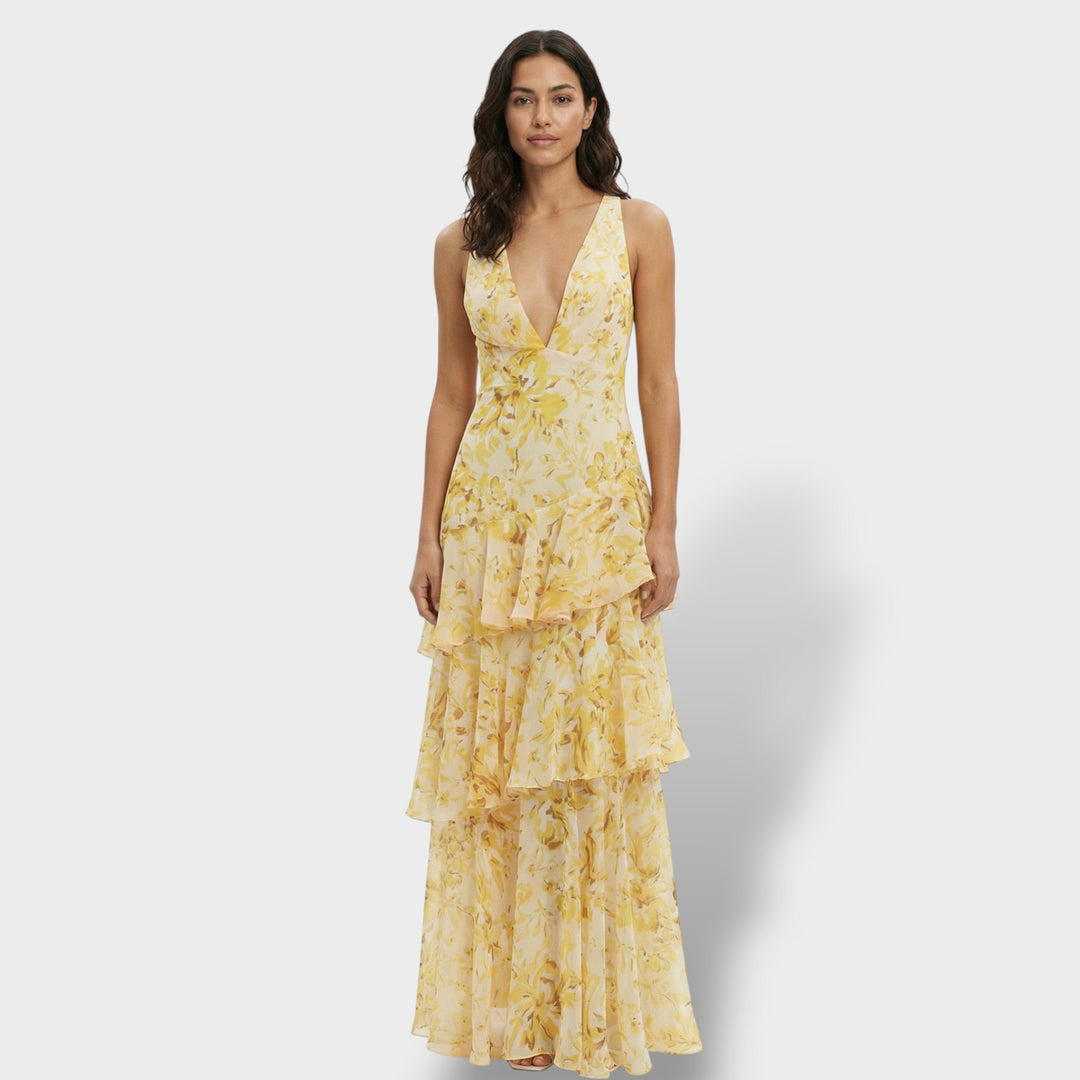 Robe Longue Élégante Décolleté V