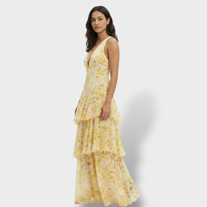 Robe Longue Élégante Décolleté V