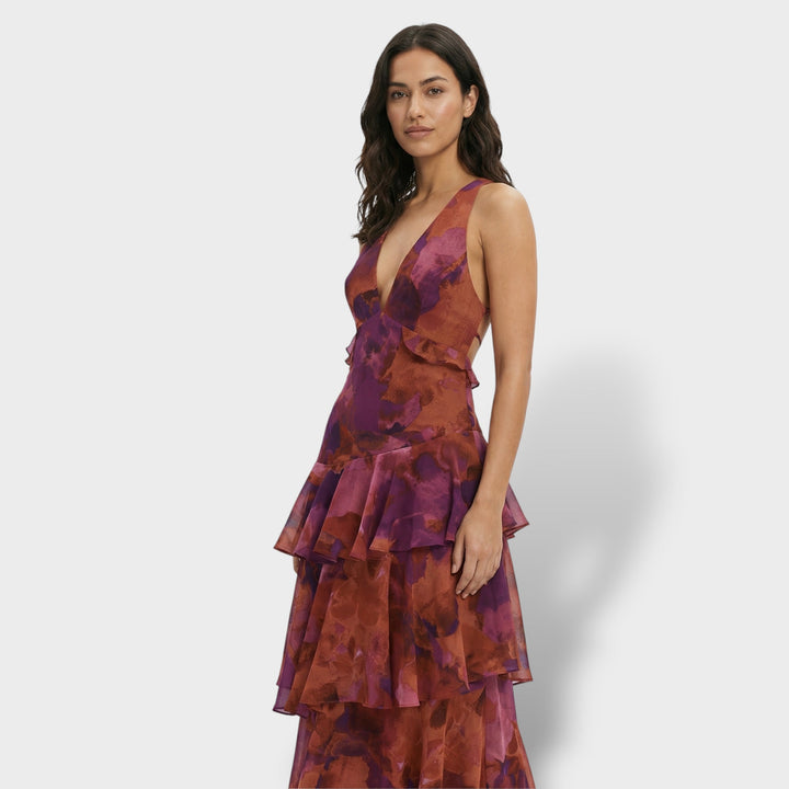 Robe Longue Élégante Décolleté V