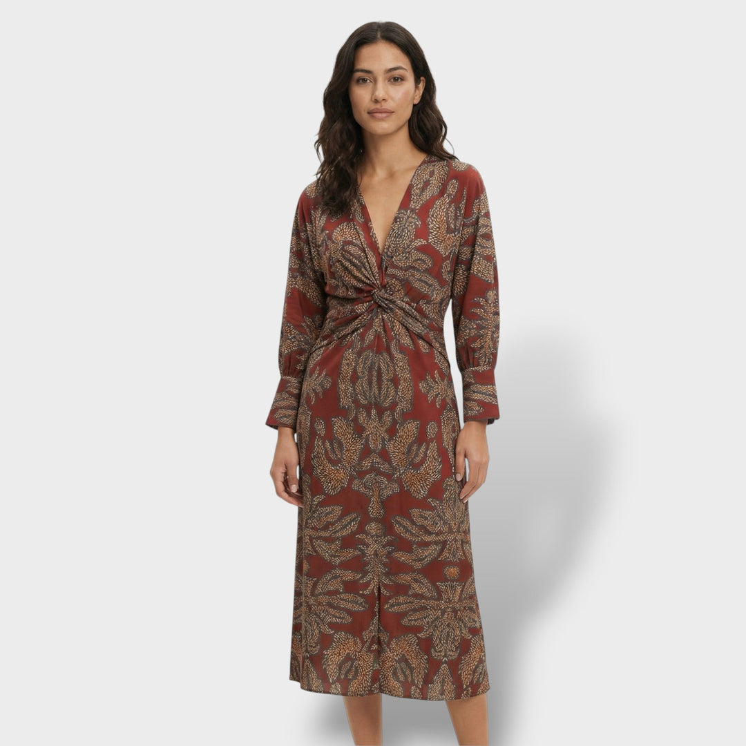 Robe Midi Florale Élégante Femme