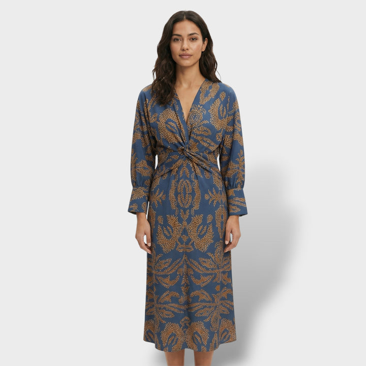 Robe Midi Florale Élégante Femme