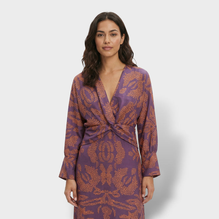 Robe Midi Florale Élégante Femme