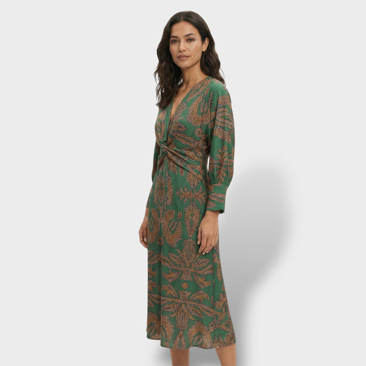 Robe Midi Florale Élégante Femme