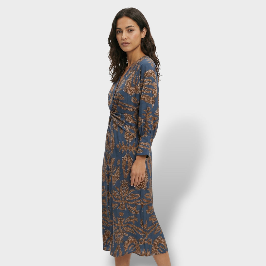 Robe Midi Florale Élégante Femme