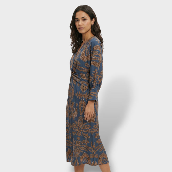 Robe Midi Florale Élégante Femme