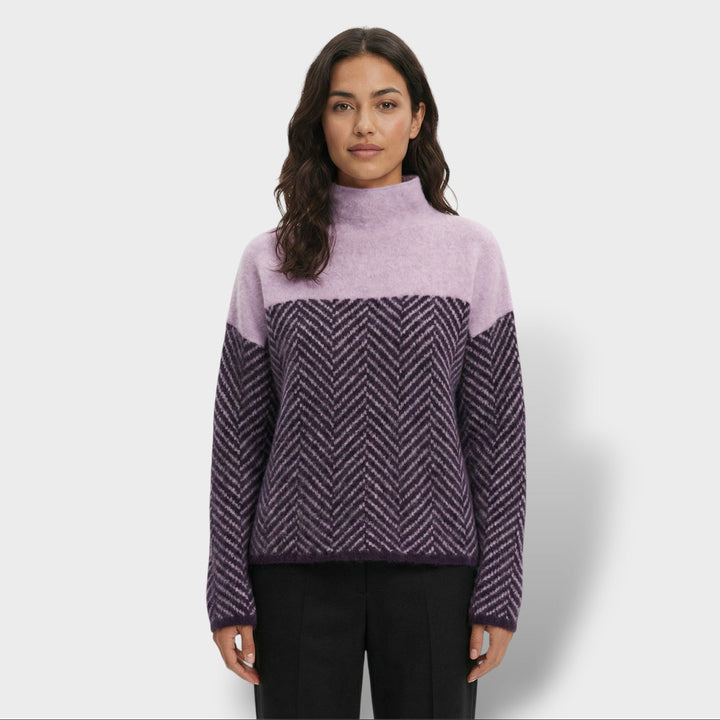 Pull Col Haut Luxe Femme