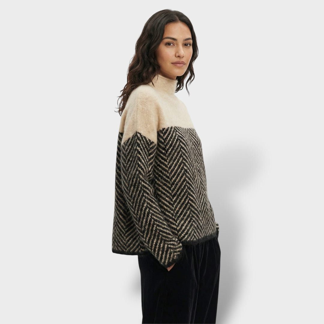 Pull Col Haut Luxe Femme