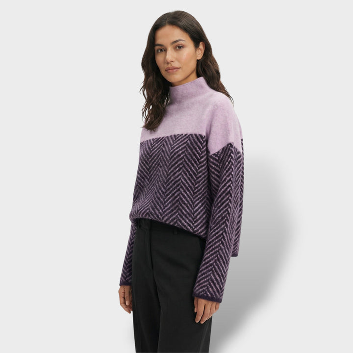 Pull Col Haut Luxe Femme