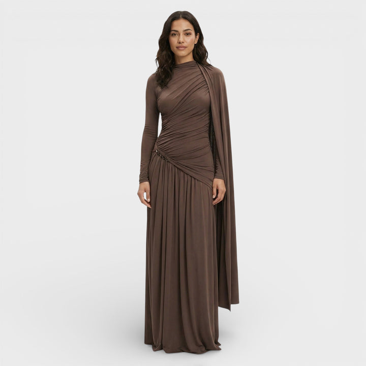 Robe Longue Élégante Plissée