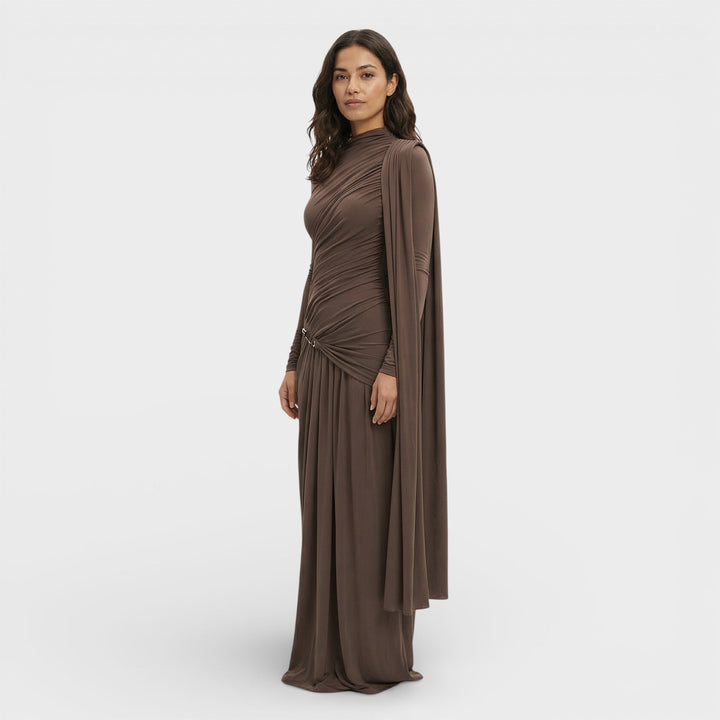 Robe Longue Élégante Plissée