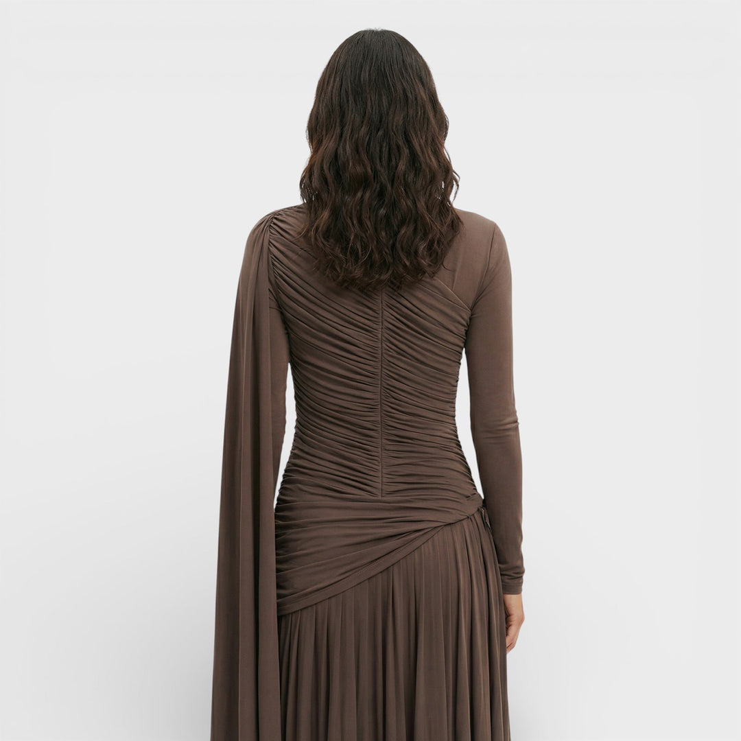 Robe Longue Élégante Plissée