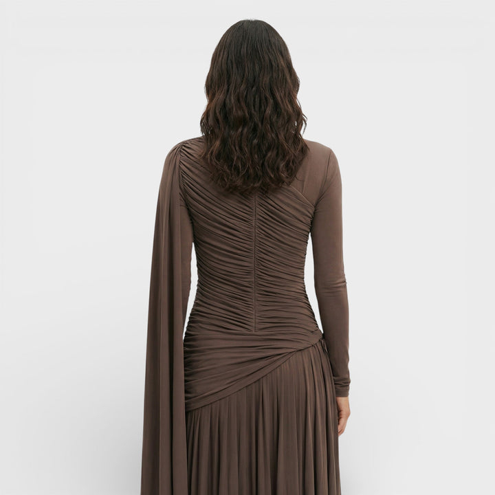 Robe Longue Élégante Plissée