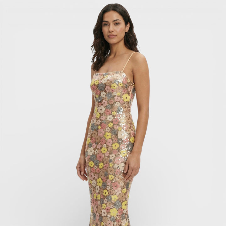 Robe Longue Paillettes Sans Bretelles