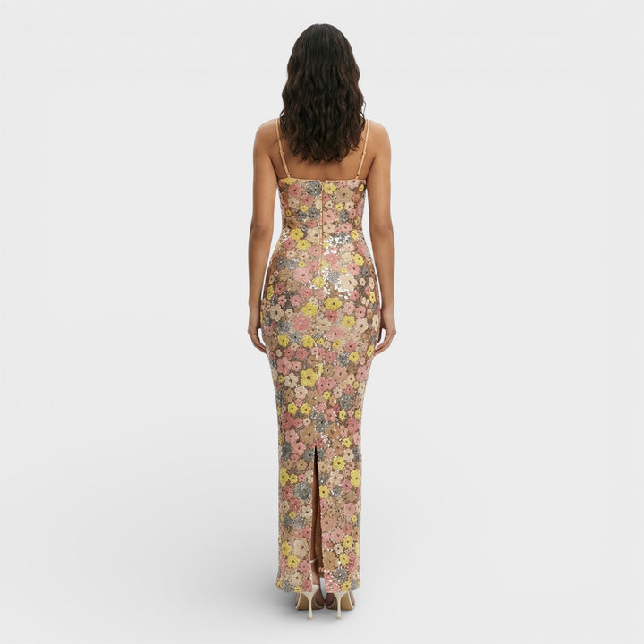 Robe Longue Paillettes Sans Bretelles