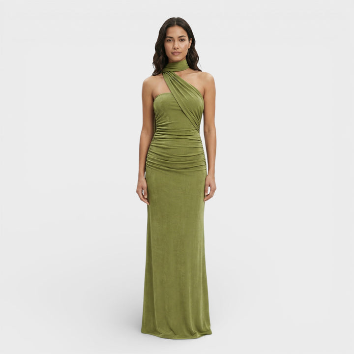 Robe Maxi Halter Dos Nu